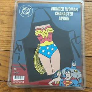 DC Comics Wonder Woman Apron with Red, Blue, and Yellow Design